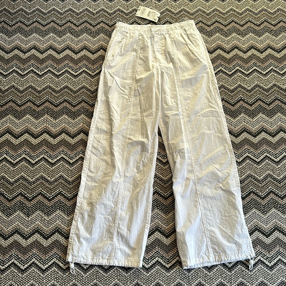 Zara White parachute pants